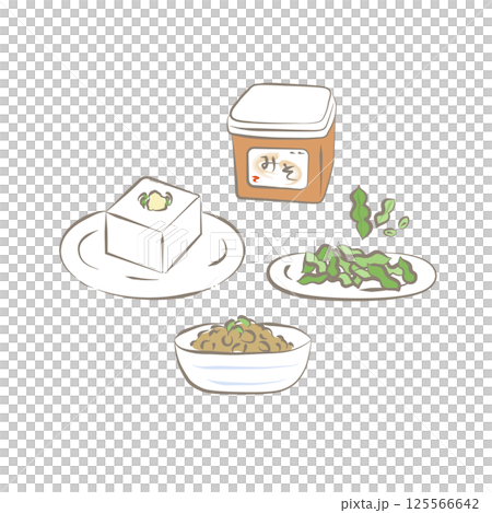 大豆產品的例證 大豆產品的例證 125566642