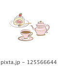 ティーセットのイラスト 125566644