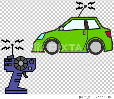 リモコン操作で走行が楽しめる趣味のラジコンカー 125567040
