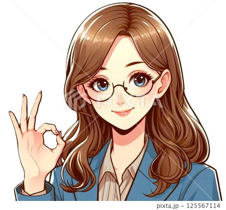 メガネの女性 メガネの女性 125567114