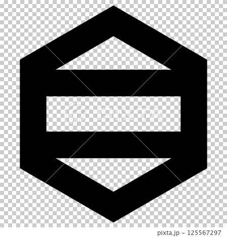 This is the family crest. It is a hexagon with two lines. 125567297