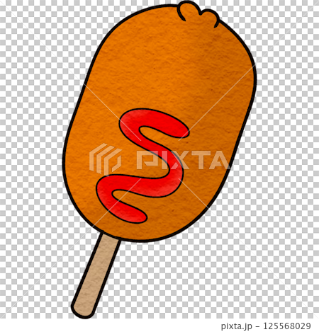 The illustration of a corn dog The illustration of a corn dog 125568029