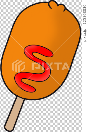 The illustration of a corn dog The illustration of a corn dog 125568030