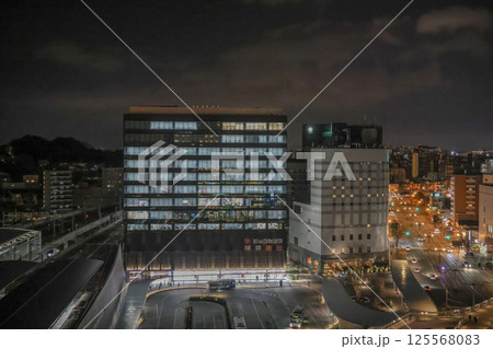 March 24 2025 March 24 2025 Urban Nightscape Featuring Illuminated Buildings, Japan 125568083