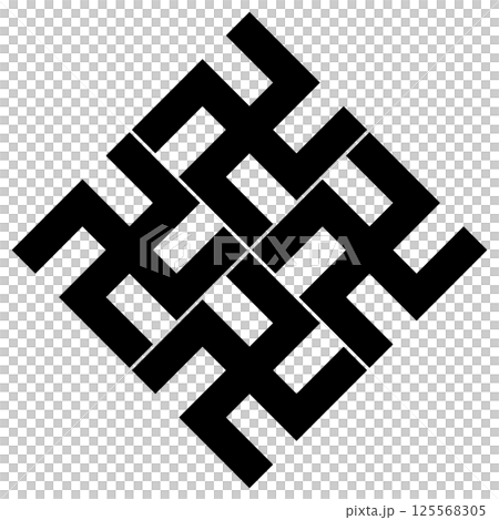 這是一個家族徽章。它被稱為四角五部分的萬字。 125568305