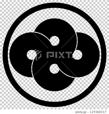 This is my family crest. It is a twisted manji with a thin ring. 125568317