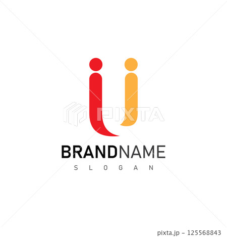 u letter logo vector illustration 125568843