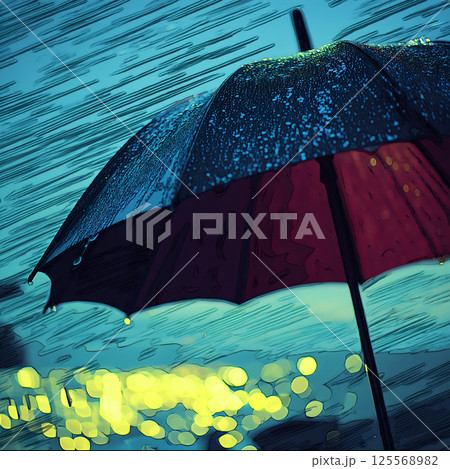 雨の日の傘 雨の日の傘 125568982