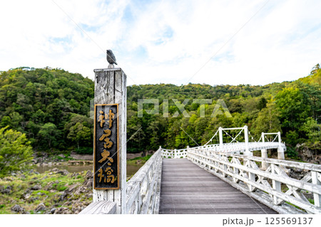 神居大橋と自然豊かな風景 神居大橋と自然豊かな風景 125569137