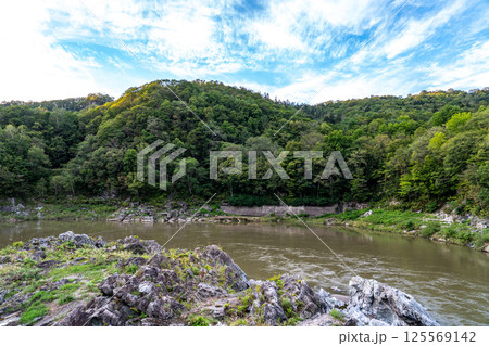 神居古潭の川と森の風景 神居古潭の川と森の風景 125569142