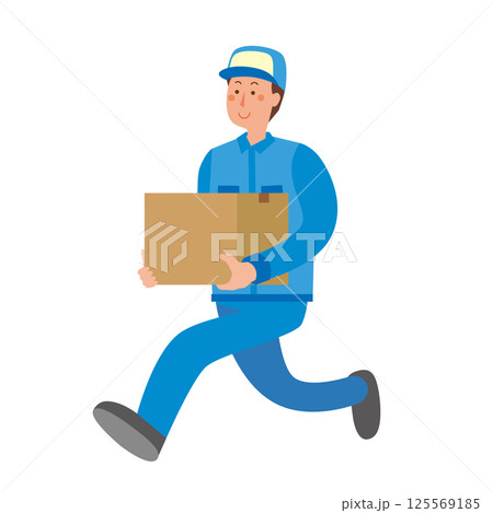 荷物を運ぶ男性 125569185