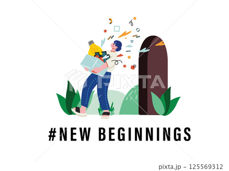 新生活をスタートする男性 125569312