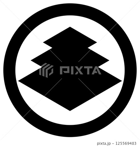 岩崎弥太郎の家紋です。丸に三階菱といいます。 岩崎弥太郎の家紋です。丸に三階菱といいます。 125569483