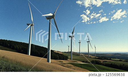 風力発電のイメージ	 125569638