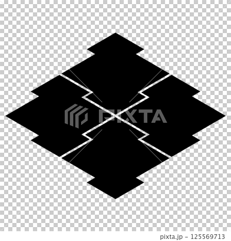 This is the family crest. It is called Yotsumatsu-kawabishi. 125569713