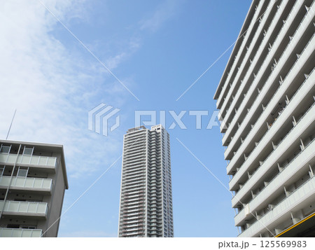 団地とタワーマンションのある都市風景|辰巳・東雲 団地とタワーマンションのある都市風景|辰巳・東雲 125569983