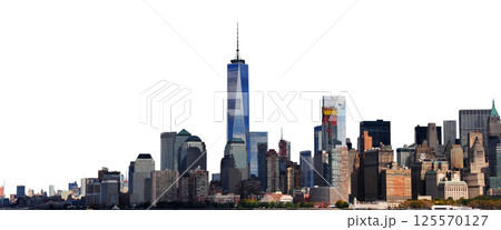 Manhattan, New York City, USA, isolated on white background Manhattan, New York City, USA, isolated on white background 125570127