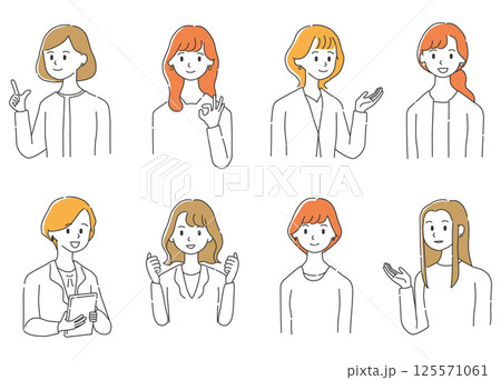 笑顔の女性たち 笑顔の女性たち 125571061