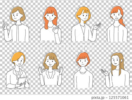 笑顔の女性たち 笑顔の女性たち 125571061