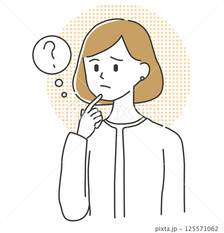 悩む女性 悩む女性 125571062