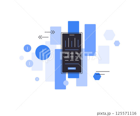 Crypto currency. Digital money. Modern economics. Chart with smartphone. Infographic element 125571116