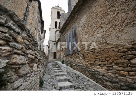 Photo of the Path in Gordes,where is the typical medieval town in South France 125571129
