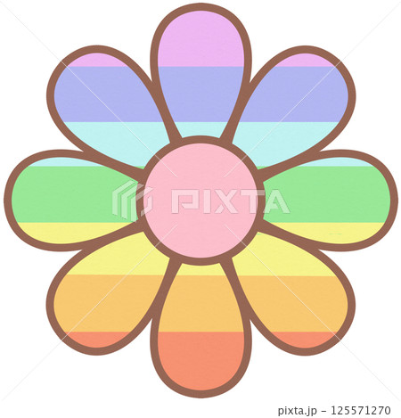 rainbow flower pride month set rainbow flower pride month set 125571270