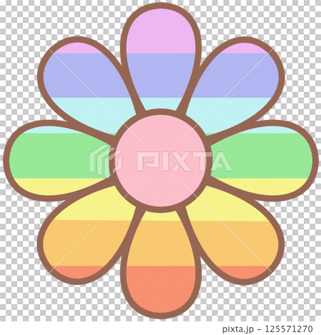 rainbow flower pride month set rainbow flower pride month set 125571270