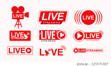 Live Stream Tag Design Template 125571307
