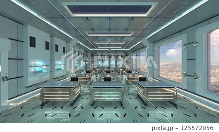 宇宙船内の会議室 125572056