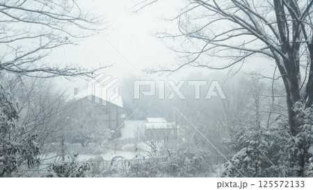雪の積もった日の朝 雪の積もった日の朝 125572133