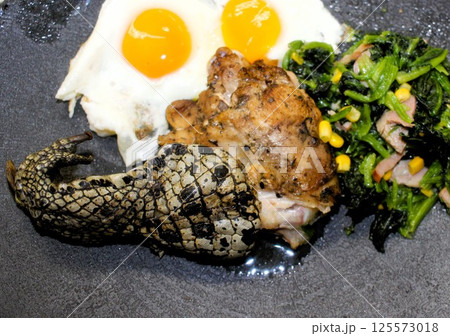 ワニの手料理 125573018