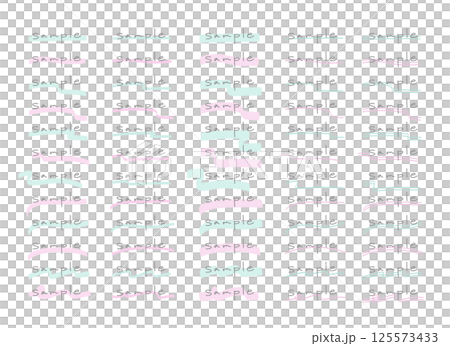Set of illustrations of marker-style underlines 125573433