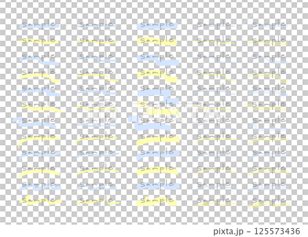 Set of illustrations of marker-style underlines 125573436