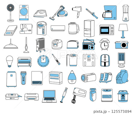 電化製品イラスト素材セット 電化製品イラスト素材セット 125573894