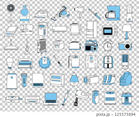 電化製品イラスト素材セット 電化製品イラスト素材セット 125573894