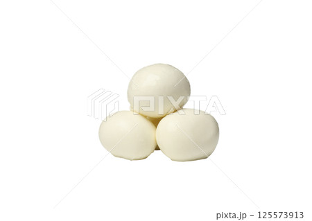 PNG, Balls of mozzarella cheese, isolated on white background 125573913