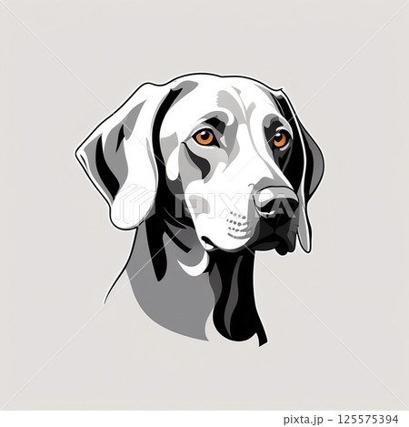 ワイマラナーの漫画イラスト 125575394