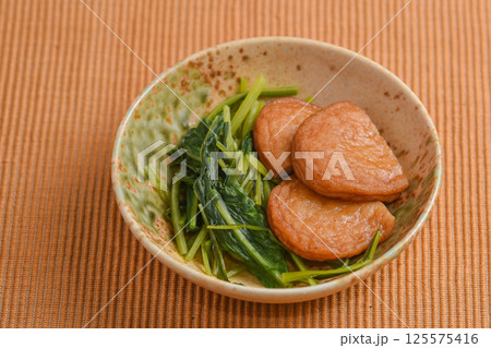 さつま揚げと水菜の煮浸し 125575416