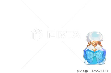 ブルーの香水ボトル　② 125576124