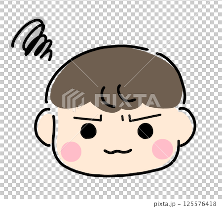 Child with a troubled expression 125576418