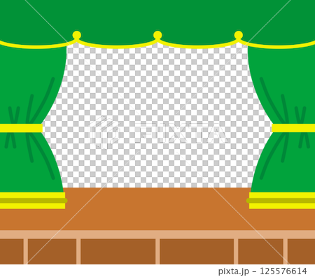 カーテンが開いた記念ステージのイラスト 125576614