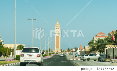Fujairah city view, clock tower UAE 125577742