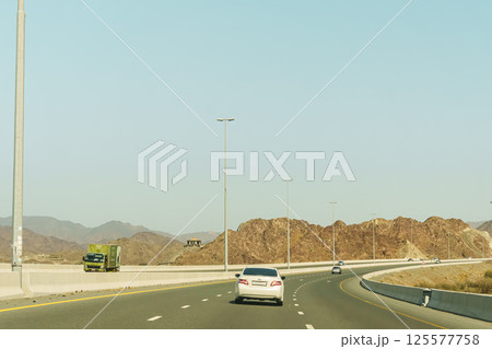 Highway desert mountains Highway desert mountains 125577758