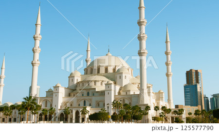 The new Sheikh Zayed Grand Mosque in Fujairah, United Arab Emirates 125577790