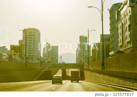 Fujairah, United Arab Emirates - View Evening Lighting in Fujairah City 125577817