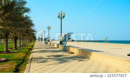 Kalba, UAE- 01042025: Kalba city corniche, mangrove, park 125577857