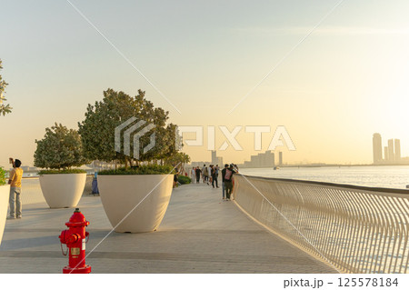 Dubai, UAE- 25.04.2025: Dubai city view during daytime, Creek Harbor city area 125578184