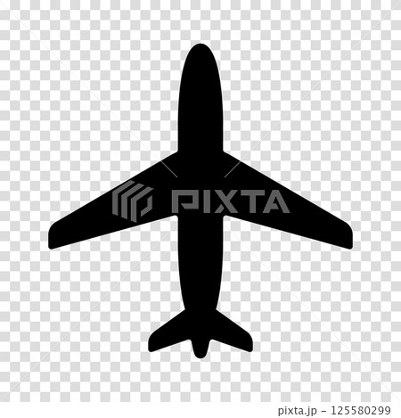 Airplane sign icon on a transparent background Airplane sign icon on a transparent background 125580299