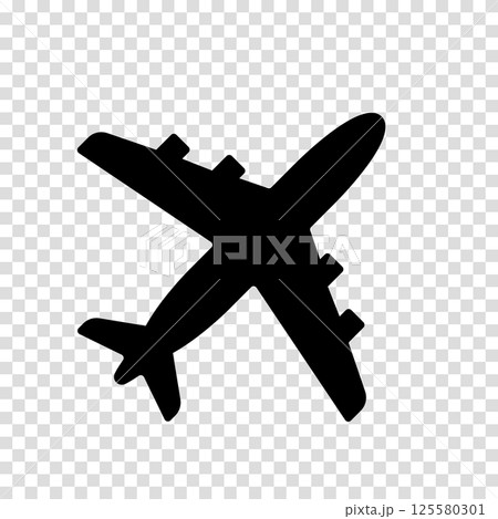 Airplane sign icon on a transparent background Airplane sign icon on a transparent background 125580301